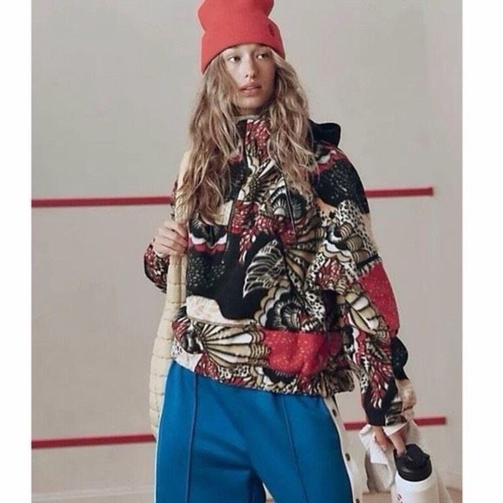 Free People Movement Wild and Free Printed Fleece Pullover-Oversized - Picture 2 of 9